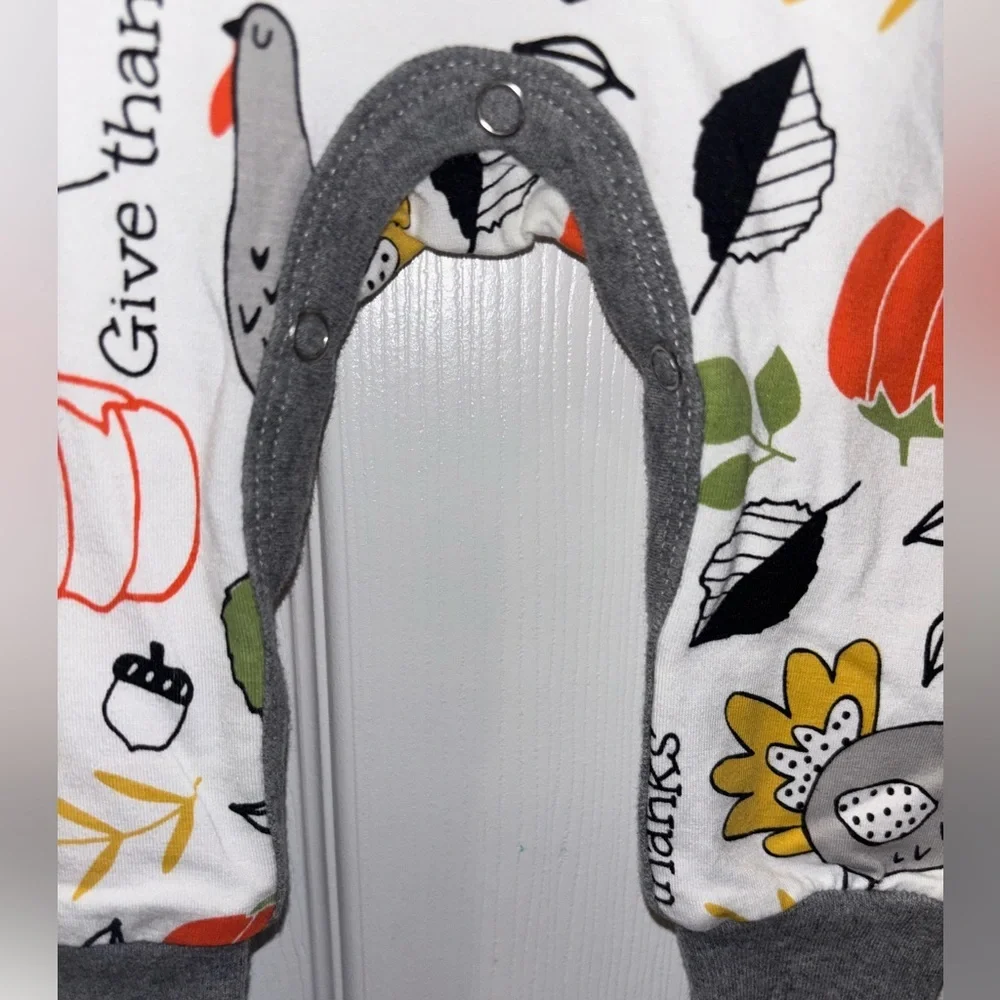 Thanksgiving Thankful Bamboo Romper--Tesa Babe SZ 3-6  or 6-9 Months​ - Picture 3 of 6